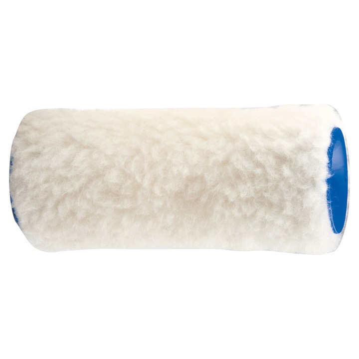 Ролка за бояджийски валяк СИБРТЕХ, Естествена кожа, 100 mm, Влакно 12 mm, D 48 mm, Дръжка D 6 mm