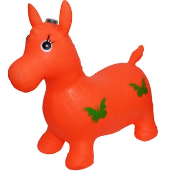 Calut gonflabil din cauciuc , pentru sarit , muzical , Orange , Robentoys® Calut gonflabil din cauciuc , pentru sarit , muzical , Orange , Robentoys®
