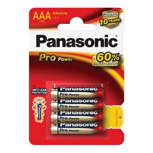 Baterii Panasonic Alkaline Pro Power LR3PPG/4BP, blister 4 buc
