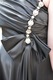 Rochie lunga, accesorizata cu o fundita si cristale,D&J Exclusive,Negru,40 EU