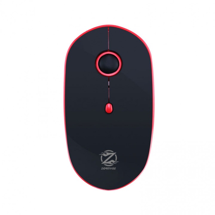 Мишка ZornWee W880, Презареждаема, Безжична, Черен/Червен - 632