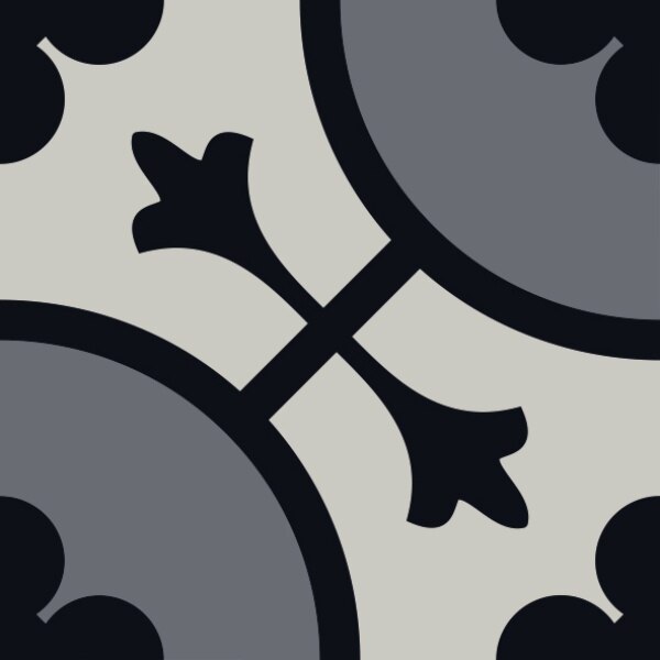 Set stickere autocolante faianta decorativa 20cm x 20cm model decorativ negru cu gri