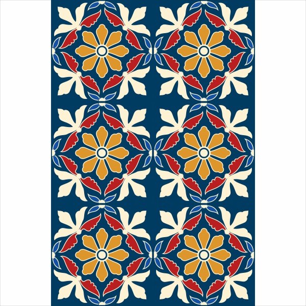 Set stickere autocolante faianta decorativa 20cm x 30cm model multicolor decorativ 1