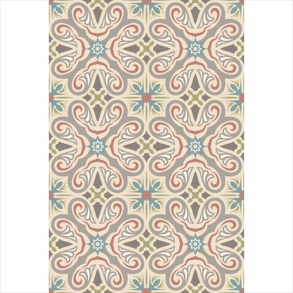 Set stickere autocolante faianta decorativa 20cm x 30cm model retro multicolor