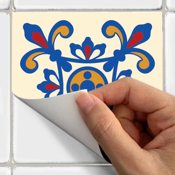 Set stickere autocolante faianta decorativa 20cm x 40cm model multicolor decorativ 7