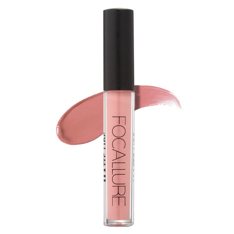 Ruj lichid Focallure mat waterproof rezistent la transfer, FA24-10 Ruddy Pink