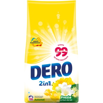 Detergent automat Dero 2in1 Fresie, 10 kg, 100 spalari Detergent automat Dero 2in1 Fresie, 10 kg, 100 spalari