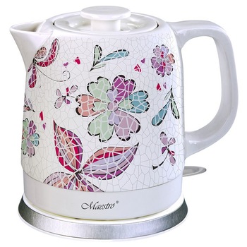 Fierbator ceramic Maestro MR069, 1200W, 1,5l, Alb Fierbator ceramic Maestro MR069, 1200W, 1,5l, Alb