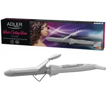 Ondulator din ceramica Adler AD2106, 40W, 25mm, Alb/Gri Ondulator din ceramica Adler AD2106, 40W, 25mm, Alb/Gri