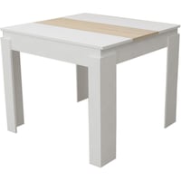 Masa Sufragerie Sani Viki 1, 90 x 90 x 75 cm, Alb/Stejar Sonoma