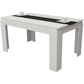 Masa Sufragerie Sani Viki 3, LUCIU Alb/Negru Masa Sufragerie Sani Viki 3, LUCIU Alb/Negru