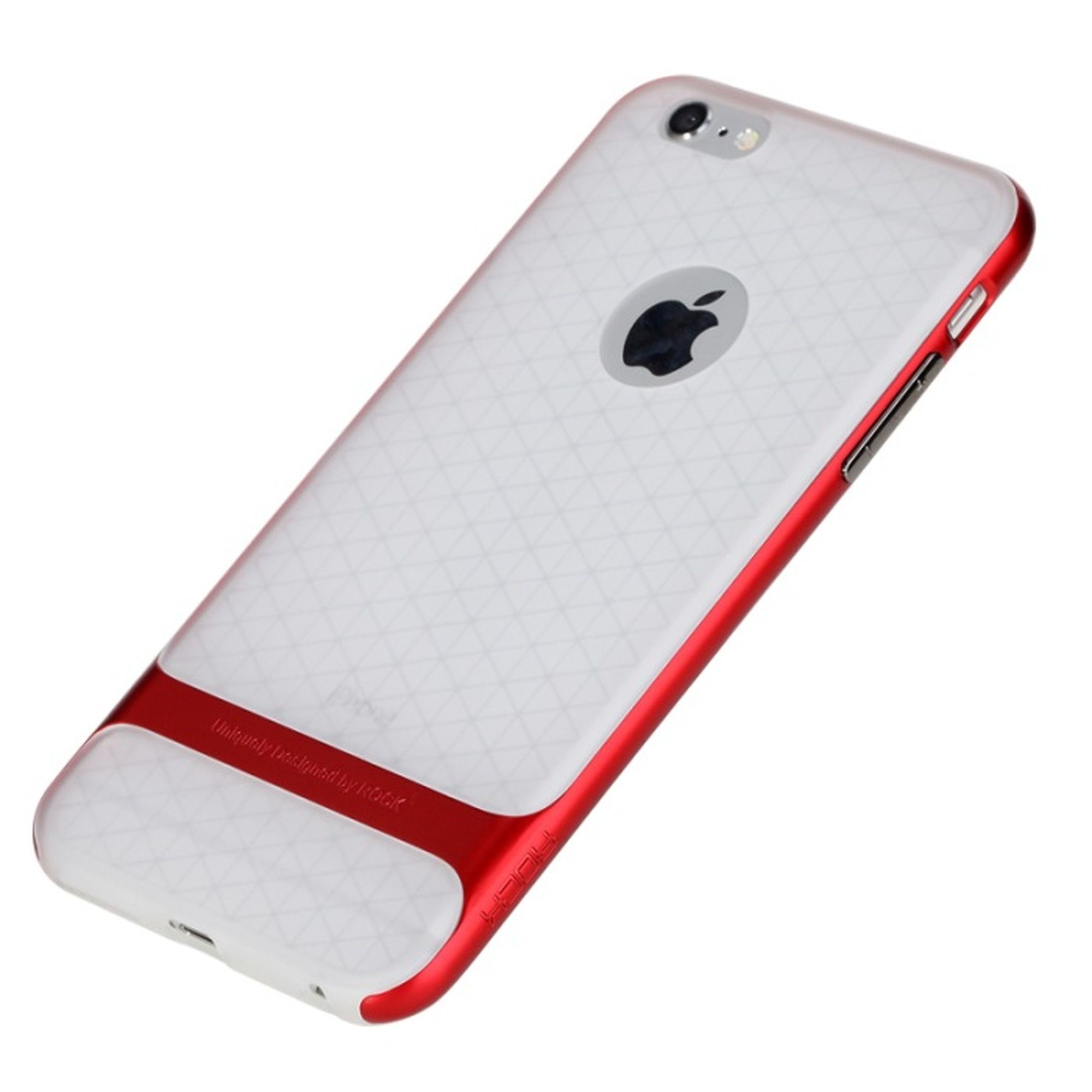 Husa iPhone 6 / iPhone 6s Rock Royce Ultra Slim Hybrid - rosu / semitransparent