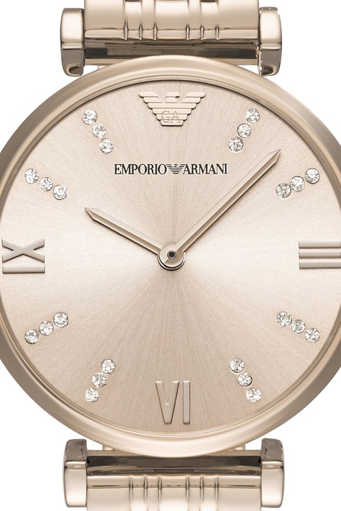 Emporio Armani, Gianni kristályokkal díszített karóra, Aranysárga