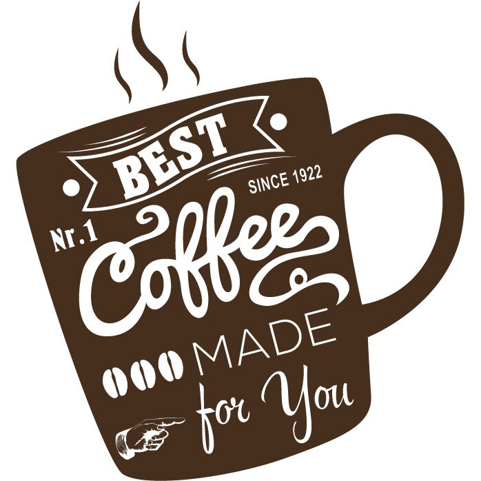 Best Coffee - Sticker Decorativ - Choco - 89 x 95 cm