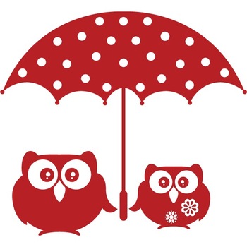 Bufnite sub umbrela - Sticker Decorativ - Rosu Cardinal - 131 x 119 cm Bufnite sub umbrela - Sticker Decorativ - Rosu Cardinal - 131 x 119 cm