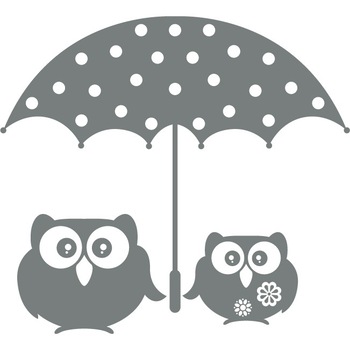 Bufnite sub umbrela - Sticker Decorativ - Gri Metal - 98 x 89 cm Bufnite sub umbrela - Sticker Decorativ - Gri Metal - 98 x 89 cm