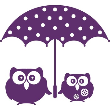 Bufnite sub umbrela - Sticker Decorativ - Indigo - 131 x 119 cm Bufnite sub umbrela - Sticker Decorativ - Indigo - 131 x 119 cm