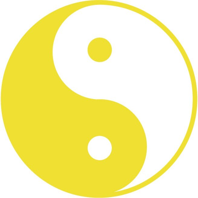 Yin Yang - Sticker Decorativ - Lemon - 89 x 89 cm