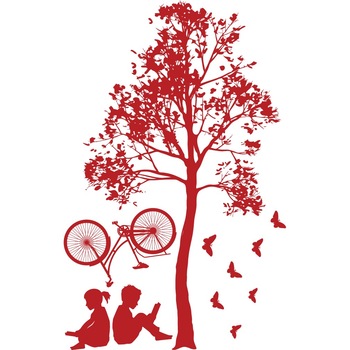 Odihna la umbra copacului - Sticker Decorativ - Rosu Cardinal - 119 x 180 cm Odihna la umbra copacului - Sticker Decorativ - Rosu Cardinal - 119 x 180 cm