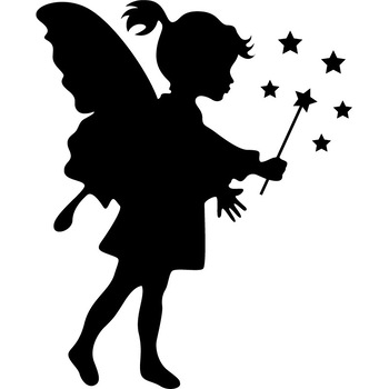 Zana magica - Sticker Decorativ - Negru - 89 x 111 cm Zana magica - Sticker Decorativ - Negru - 89 x 111 cm