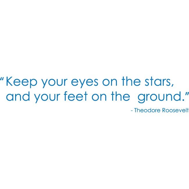 Keep your eyes on the stars - Sticker Decorativ - Albastru - 135 x 26 cm