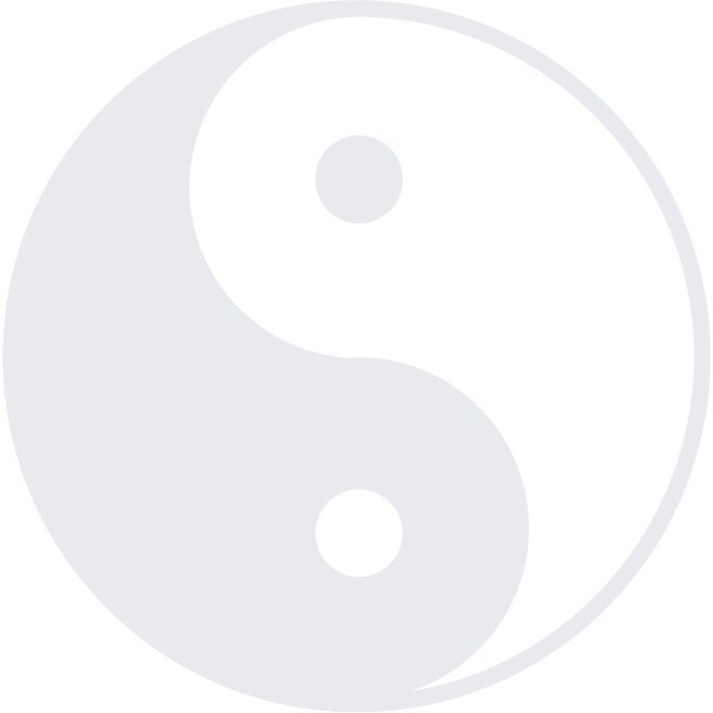 Yin Yang - Sticker Decorativ - Alb polar - 89 x 89 cm