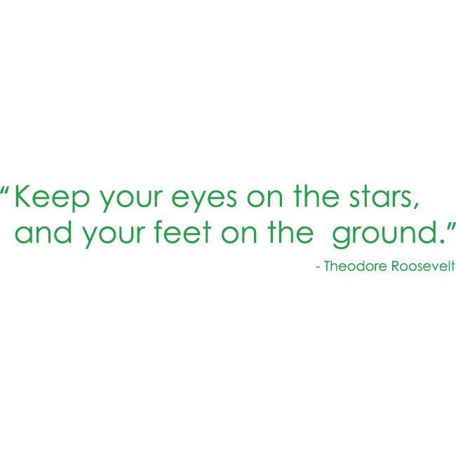 Keep your eyes on the stars - Sticker Decorativ - Verde - 180 x 34 cm