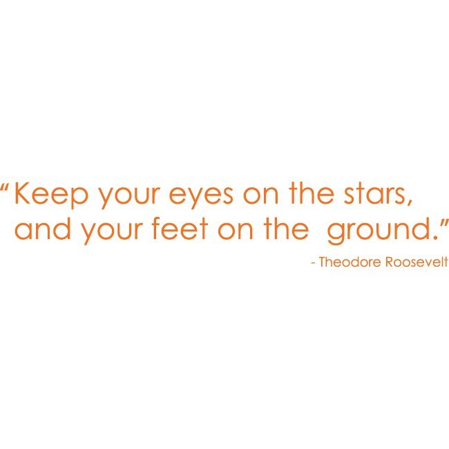 Keep your eyes on the stars - Sticker Decorativ - Portocaliu - 180 x 34 cm