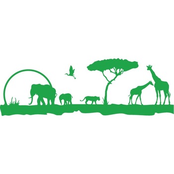 Africa - Sticker Decorativ - Verde - 200 x 66 cm Africa - Sticker Decorativ - Verde - 200 x 66 cm