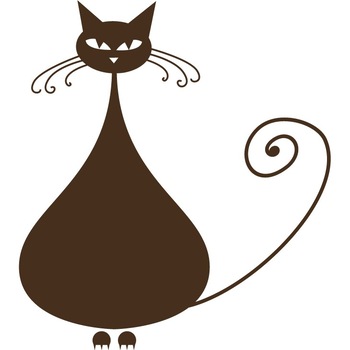 Pisica grasuta - Sticker Decorativ - Choco - 106 x 119 cm Pisica grasuta - Sticker Decorativ - Choco - 106 x 119 cm