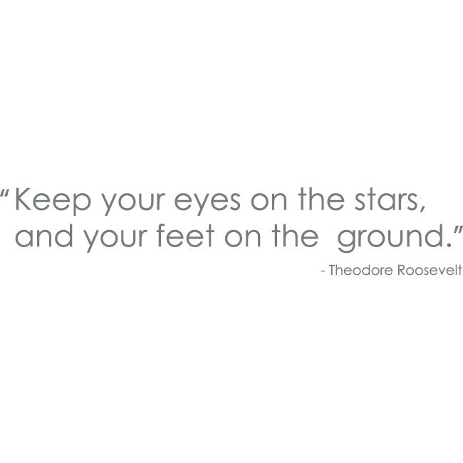 Keep your eyes on the stars - Sticker Decorativ - Gri Metal - 135 x 26 cm