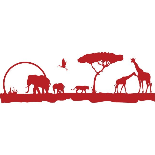 Africa - Sticker Decorativ - Rosu Cardinal - 150 x 50 cm