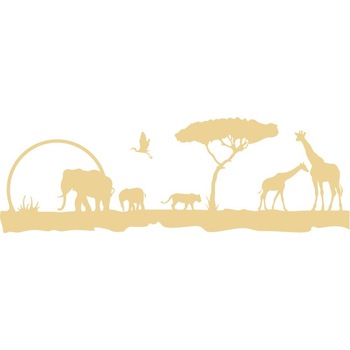 Africa - Sticker Decorativ - Bej - 150 x 50 cm Africa - Sticker Decorativ - Bej - 150 x 50 cm