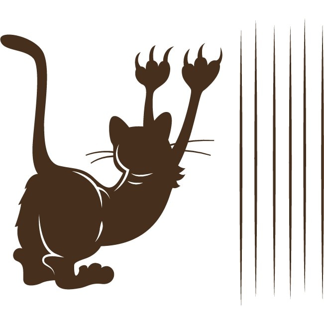 Pisica zgarietoare - Sticker Decorativ - Choco - 89 x 102 cm