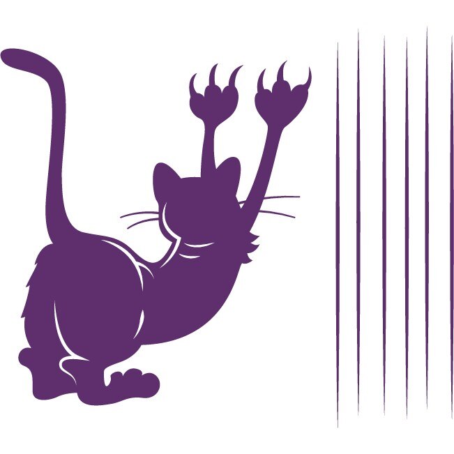 Pisica zgarietoare - Sticker Decorativ - Indigo - 89 x 102 cm