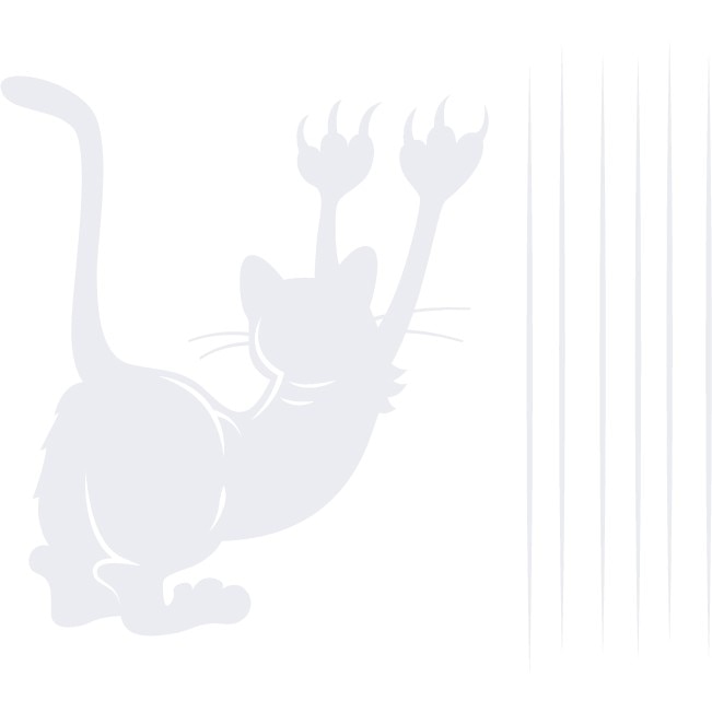 Pisica zgarietoare - Sticker Decorativ - Alb polar - 89 x 102 cm