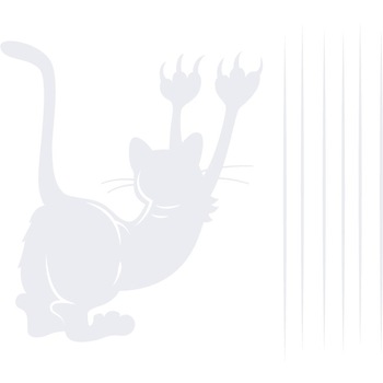 Pisica zgarietoare - Sticker Decorativ - Alb polar - 89 x 102 cm Pisica zgarietoare - Sticker Decorativ - Alb polar - 89 x 102 cm