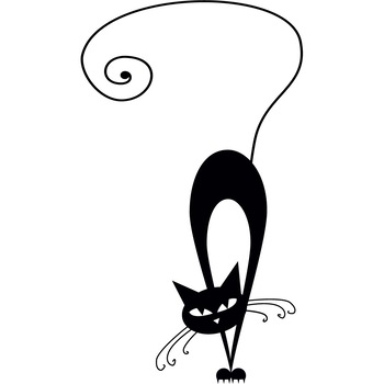 Pisica la panda - Sticker Decorativ - Negru - 52 x 89 cm Pisica la panda - Sticker Decorativ - Negru - 52 x 89 cm