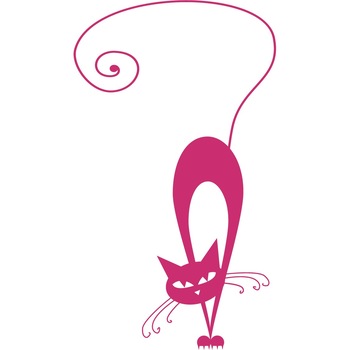 Pisica la panda - Sticker Decorativ - Magenta - 52 x 89 cm Pisica la panda - Sticker Decorativ - Magenta - 52 x 89 cm