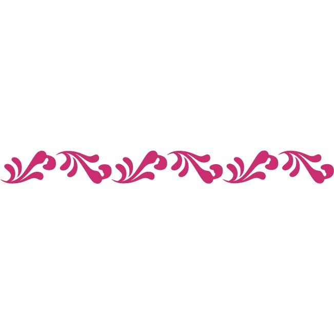 Frunze decorative - Sticker Decorativ - Magenta - 119 x 12 cm