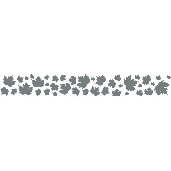 Frunze - Sticker Decorativ - Gri Metal - 119 x 16 cm