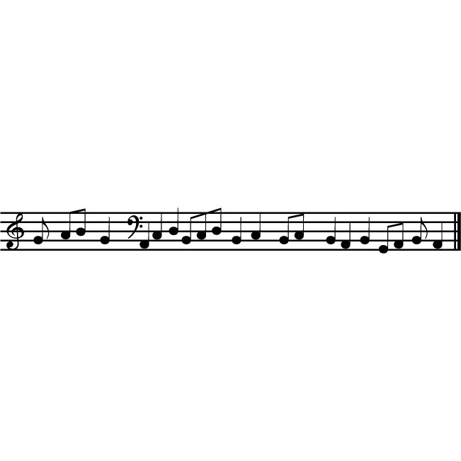 Note muzicale - Sticker Decorativ - Negru - 119 x 12 cm