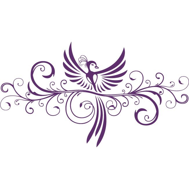 Pasarea Phoeni x - Sticker Decorativ - Indigo - 135 x 76 cm
