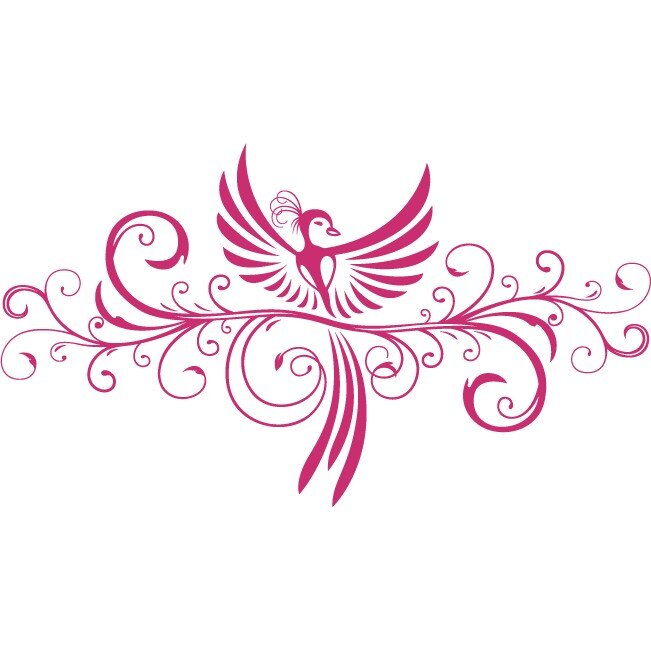 Pasarea Phoeni x - Sticker Decorativ - Magenta - 180 x 101 cm