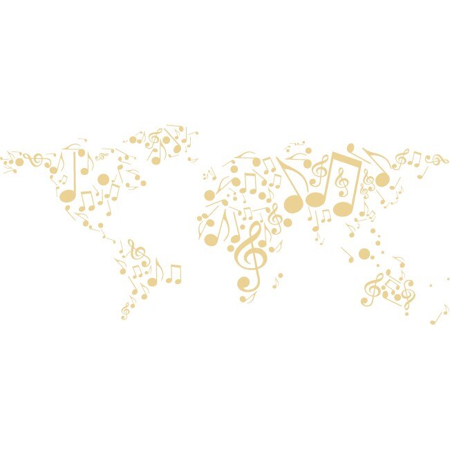 Tarile lumii danseaza - Sticker Decorativ - Bej - 268 x 119 cm