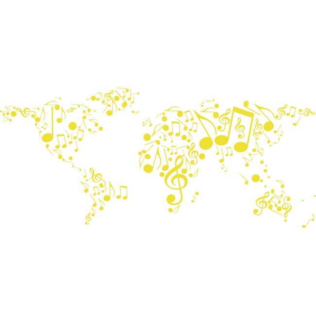 Tarile lumii danseaza - Sticker Decorativ - Lemon - 268 x 119 cm