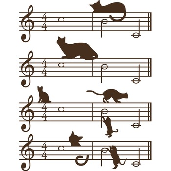 Pisici muzicieni - Sticker Decorativ - Choco - 92 x 119 cm Pisici muzicieni - Sticker Decorativ - Choco - 92 x 119 cm