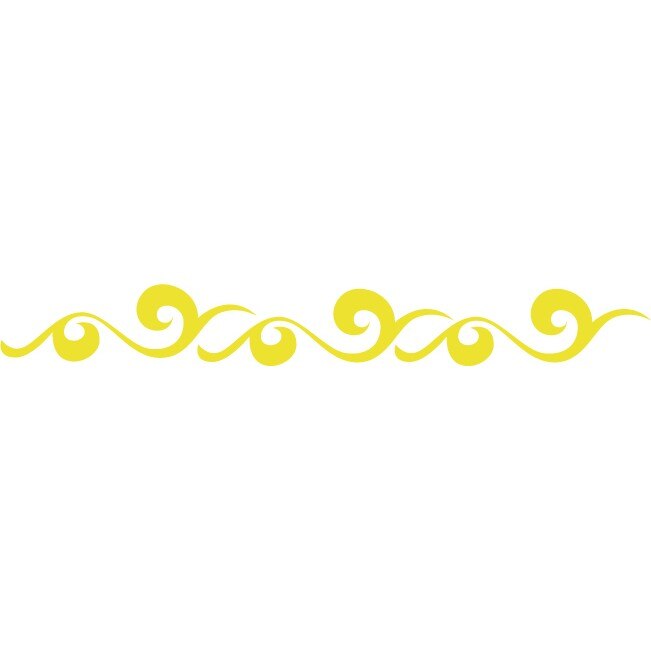 Valuri - Sticker Decorativ - Lemon - 119 x 15 cm