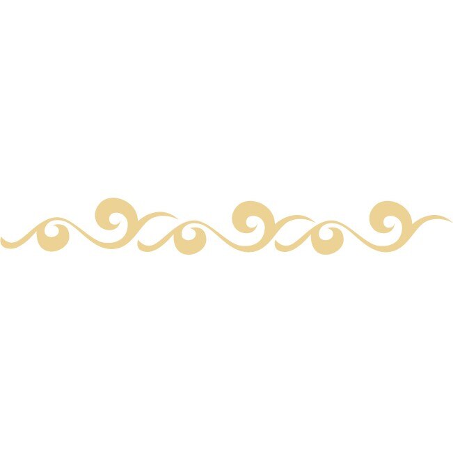 Valuri - Sticker Decorativ - Bej - 119 x 15 cm
