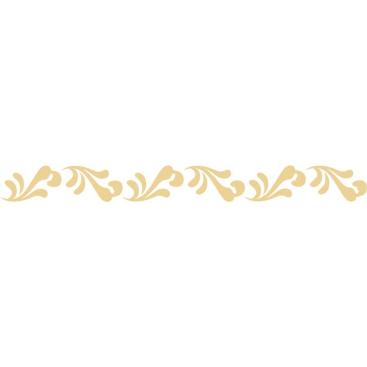 Dekor levelek - Falmatrica - Cream - 119x12 cm
